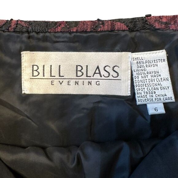 Vintage 90’s Bill Blass Evening Beaded & Lace Cocktail Mini Dress Size 6 - Picture 16 of 16